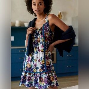 Flowy floral short dress. Tiny brand from Anthropologie. New without tags.